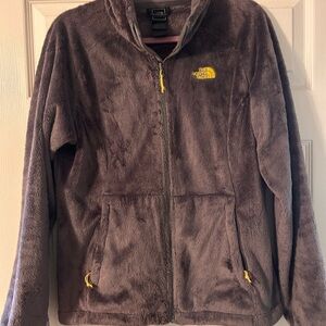 The North Face Gray Fleece with Yellow Logo